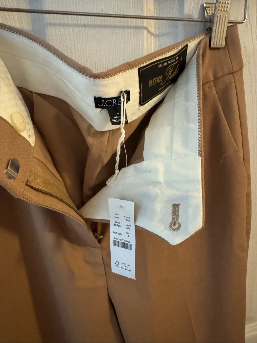 J. Crew Women's Camel Brown Trousers